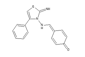 Image of 4-[[(2-imino-4-phenyl-4-thiazolin-3-yl)amino]methylene]cyclohexa-2,5-dien-1-one