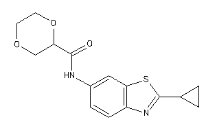 N-(2-cyclopropyl-1,3-benzothiazol-6-yl)-1,4-dioxane-2-carboxamide