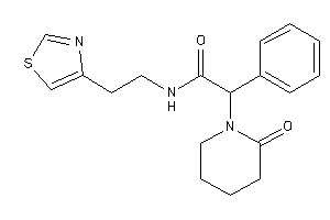 2-(2-ketopiperidino)-2-phenyl-N-(2-thiazol-4-ylethyl)acetamide