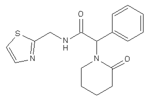 2-(2-ketopiperidino)-2-phenyl-N-(thiazol-2-ylmethyl)acetamide