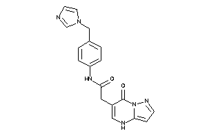 Image of N-[4-(imidazol-1-ylmethyl)phenyl]-2-(7-keto-4H-pyrazolo[1,5-a]pyrimidin-6-yl)acetamide