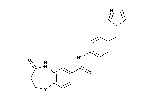 N-[4-(imidazol-1-ylmethyl)phenyl]-4-keto-3,5-dihydro-2H-1,5-benzothiazepine-7-carboxamide