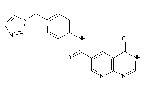 Image of N-[4-(imidazol-1-ylmethyl)phenyl]-4-keto-3H-pyrido[2,3-d]pyrimidine-6-carboxamide