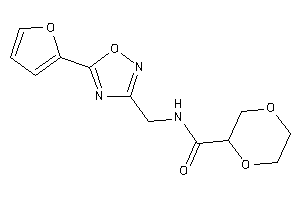 Image of N-[[5-(2-furyl)-1,2,4-oxadiazol-3-yl]methyl]-1,4-dioxane-2-carboxamide