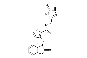 3-[(2-ketoindolin-1-yl)methyl]-N-[(5-thioxo-1,4-dihydro-1,2,4-triazol-3-yl)methyl]-2-furamide