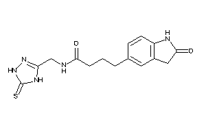 4-(2-ketoindolin-5-yl)-N-[(5-thioxo-1,4-dihydro-1,2,4-triazol-3-yl)methyl]butyramide