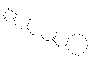 2-[[2-(isoxazol-3-ylamino)-2-keto-ethyl]thio]acetic Acid Cyclooctyl Ester