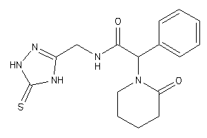 2-(2-ketopiperidino)-2-phenyl-N-[(5-thioxo-1,4-dihydro-1,2,4-triazol-3-yl)methyl]acetamide