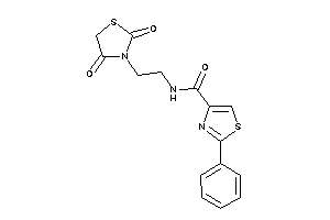 Image of N-[2-(2,4-diketothiazolidin-3-yl)ethyl]-2-phenyl-thiazole-4-carboxamide