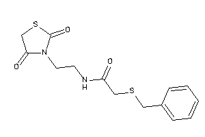 2-(benzylthio)-N-[2-(2,4-diketothiazolidin-3-yl)ethyl]acetamide