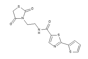 N-[2-(2,4-diketothiazolidin-3-yl)ethyl]-2-(2-thienyl)thiazole-5-carboxamide