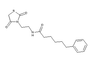N-[2-(2,4-diketothiazolidin-3-yl)ethyl]-6-phenyl-hexanamide