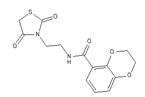 N-[2-(2,4-diketothiazolidin-3-yl)ethyl]-2,3-dihydro-1,4-benzodioxine-5-carboxamide