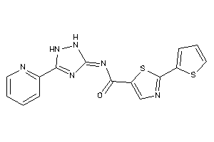 Image of N-[5-(2-pyridyl)-1,2-dihydro-1,2,4-triazol-3-ylidene]-2-(2-thienyl)thiazole-5-carboxamide