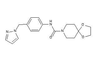 N-[4-(pyrazol-1-ylmethyl)phenyl]-1,4-dioxa-8-azaspiro[4.5]decane-8-carboxamide