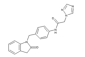 N-[4-[(2-ketoindolin-1-yl)methyl]phenyl]-2-(1,2,4-triazol-1-yl)acetamide