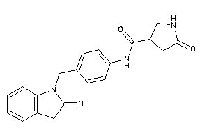 5-keto-N-[4-[(2-ketoindolin-1-yl)methyl]phenyl]pyrrolidine-3-carboxamide