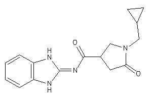 Image of 1-(cyclopropylmethyl)-N-(1,3-dihydrobenzimidazol-2-ylidene)-5-keto-pyrrolidine-3-carboxamide