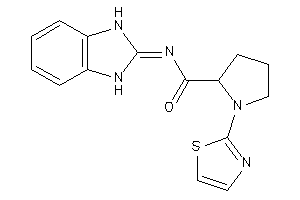 Image of N-(1,3-dihydrobenzimidazol-2-ylidene)-1-thiazol-2-yl-pyrrolidine-2-carboxamide