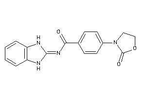 N-(1,3-dihydrobenzimidazol-2-ylidene)-4-(2-ketooxazolidin-3-yl)benzamide