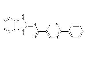 Image of N-(1,3-dihydrobenzimidazol-2-ylidene)-2-phenyl-pyrimidine-5-carboxamide