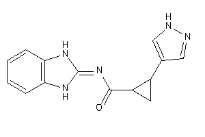 Image of N-(1,3-dihydrobenzimidazol-2-ylidene)-2-(1H-pyrazol-4-yl)cyclopropanecarboxamide