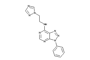 Image of (3-phenyltriazolo[4,5-d]pyrimidin-7-yl)-[2-(1,2,4-triazol-1-yl)ethyl]amine