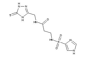 Image of 3-(1H-imidazol-4-ylsulfonylamino)-N-[(5-thioxo-1,4-dihydro-1,2,4-triazol-3-yl)methyl]propionamide
