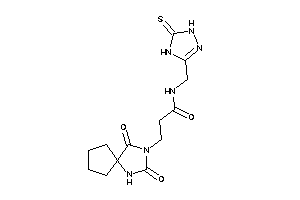 Image of 3-(2,4-diketo-1,3-diazaspiro[4.4]nonan-3-yl)-N-[(5-thioxo-1,4-dihydro-1,2,4-triazol-3-yl)methyl]propionamide