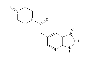 Image of 5-[2-keto-2-(1-keto-1,4-thiazinan-4-yl)ethyl]-1,2-dihydropyrazolo[3,4-b]pyridin-3-one
