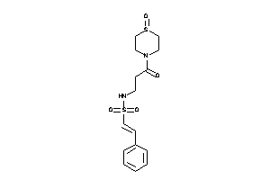N-[3-keto-3-(1-keto-1,4-thiazinan-4-yl)propyl]-2-phenyl-ethenesulfonamide