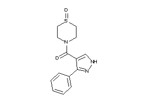 Image of (1-keto-1,4-thiazinan-4-yl)-(3-phenyl-1H-pyrazol-4-yl)methanone