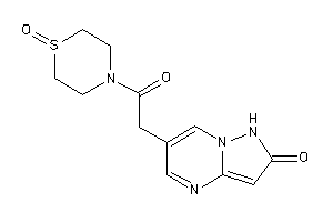 Image of 6-[2-keto-2-(1-keto-1,4-thiazinan-4-yl)ethyl]-1H-pyrazolo[1,5-a]pyrimidin-2-one