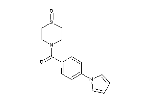 (1-keto-1,4-thiazinan-4-yl)-(4-pyrrol-1-ylphenyl)methanone