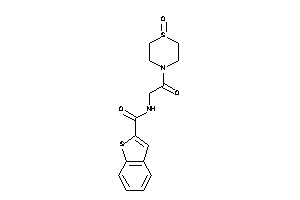 Image of N-[2-keto-2-(1-keto-1,4-thiazinan-4-yl)ethyl]benzothiophene-2-carboxamide