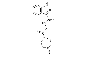 Image of N-[2-keto-2-(1-keto-1,4-thiazinan-4-yl)ethyl]-1H-indazole-3-carboxamide