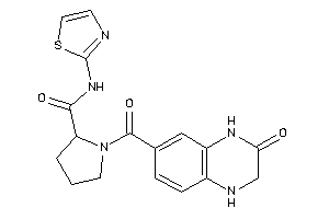 1-(3-keto-2,4-dihydro-1H-quinoxaline-6-carbonyl)-N-thiazol-2-yl-pyrrolidine-2-carboxamide