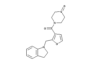 Image of [2-(indolin-1-ylmethyl)-3-furyl]-(1-keto-1,4-thiazinan-4-yl)methanone