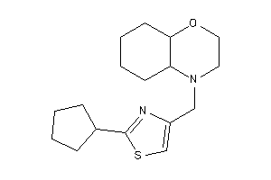 4-[(2-cyclopentylthiazol-4-yl)methyl]-2,3,4a,5,6,7,8,8a-octahydrobenzo[b][1,4]oxazine