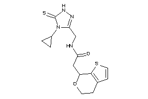 Image of N-[(4-cyclopropyl-5-thioxo-1H-1,2,4-triazol-3-yl)methyl]-2-(5,7-dihydro-4H-thieno[2,3-c]pyran-7-yl)acetamide