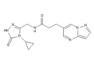 N-[(4-cyclopropyl-5-thioxo-1H-1,2,4-triazol-3-yl)methyl]-3-pyrazolo[1,5-a]pyrimidin-6-yl-propionamide