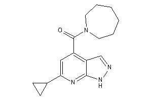 Image of Azepan-1-yl-(6-cyclopropyl-1H-pyrazolo[3,4-b]pyridin-4-yl)methanone