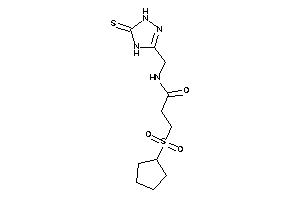 3-cyclopentylsulfonyl-N-[(5-thioxo-1,4-dihydro-1,2,4-triazol-3-yl)methyl]propionamide