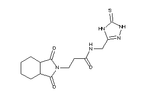 3-(1,3-diketo-3a,4,5,6,7,7a-hexahydroisoindol-2-yl)-N-[(5-thioxo-1,4-dihydro-1,2,4-triazol-3-yl)methyl]propionamide