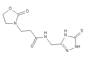 3-(2-ketooxazolidin-3-yl)-N-[(5-thioxo-1,4-dihydro-1,2,4-triazol-3-yl)methyl]propionamide