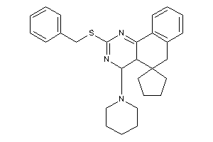 2-(benzylthio)-4-piperidino-spiro[4a,6-dihydro-4H-benzo[h]quinazoline-5,1'-cyclopentane]