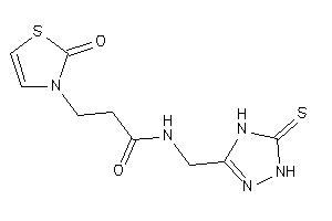 3-(2-keto-4-thiazolin-3-yl)-N-[(5-thioxo-1,4-dihydro-1,2,4-triazol-3-yl)methyl]propionamide