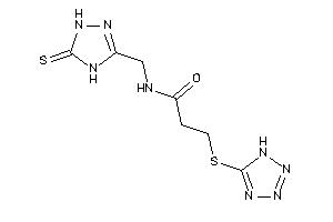 Image of 3-(1H-tetrazol-5-ylthio)-N-[(5-thioxo-1,4-dihydro-1,2,4-triazol-3-yl)methyl]propionamide
