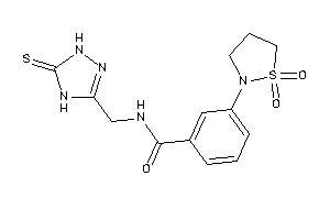 3-(1,1-diketo-1,2-thiazolidin-2-yl)-N-[(5-thioxo-1,4-dihydro-1,2,4-triazol-3-yl)methyl]benzamide