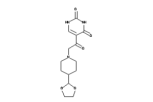 5-[2-[4-(1,3-dioxolan-2-yl)piperidino]acetyl]uracil